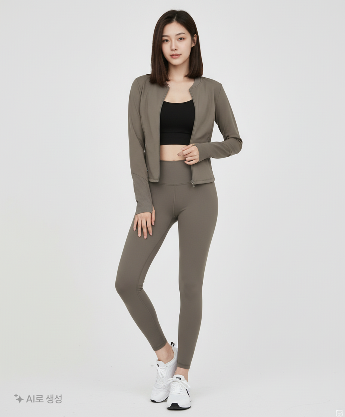 젝시믹스(XEXYMIX) 슬림핏 라운드넥 집업 자켓 S