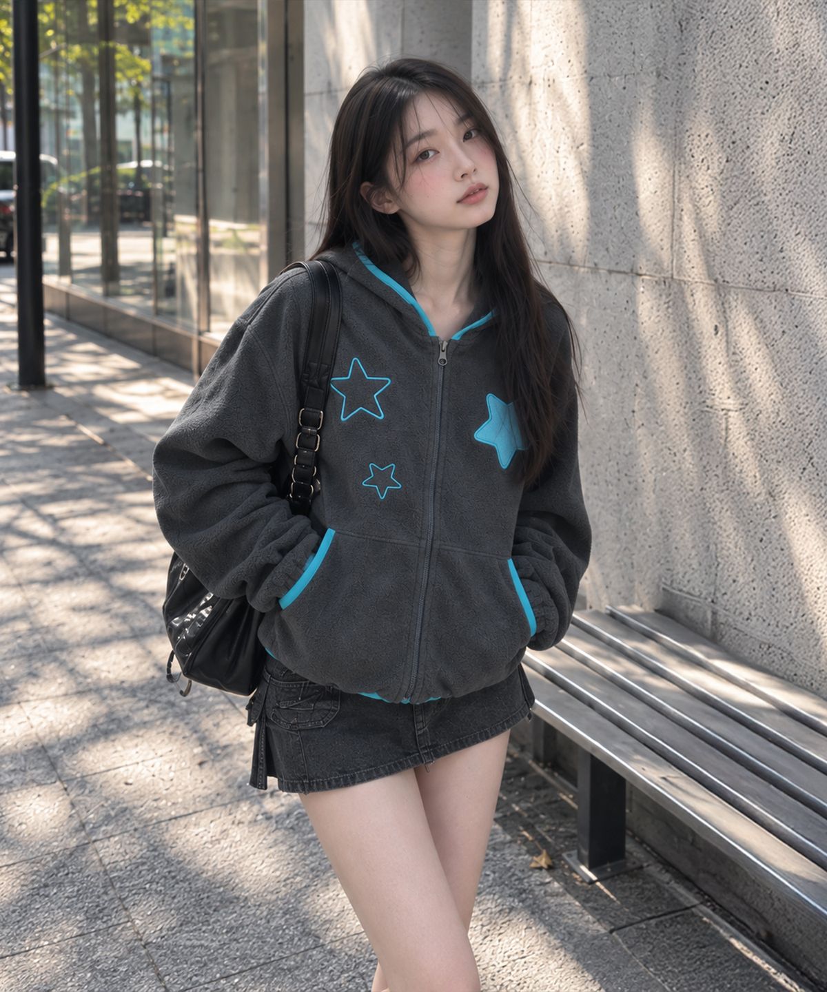 케이케이이이이(KKEEE) 러빗 스타 플리스 후드집업(1color)