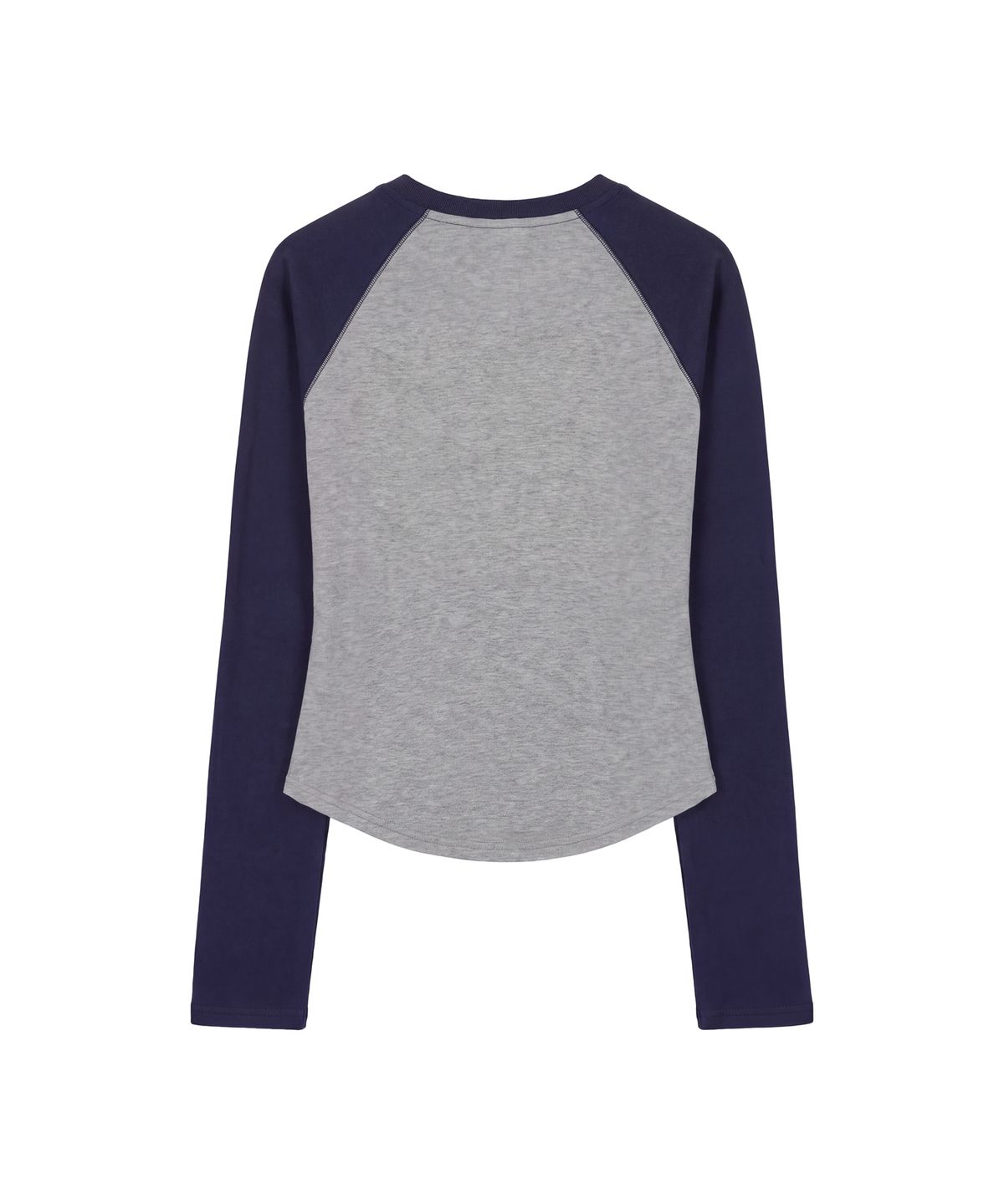 파시온(PASION) 메이비스 나그랑 티_그레이 & 네이비 Mavis Raglan Tee_ Gray & Navy