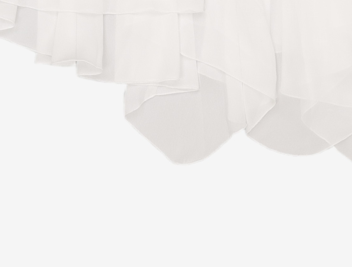 뚜오미오(TUOMIO) LAYERED CHIFFON SKIRT [WHITE] M