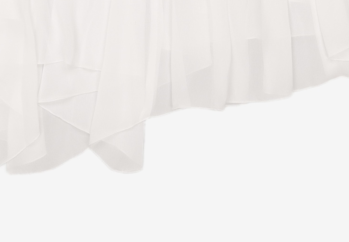 뚜오미오(TUOMIO) LAYERED CHIFFON SKIRT [WHITE] M