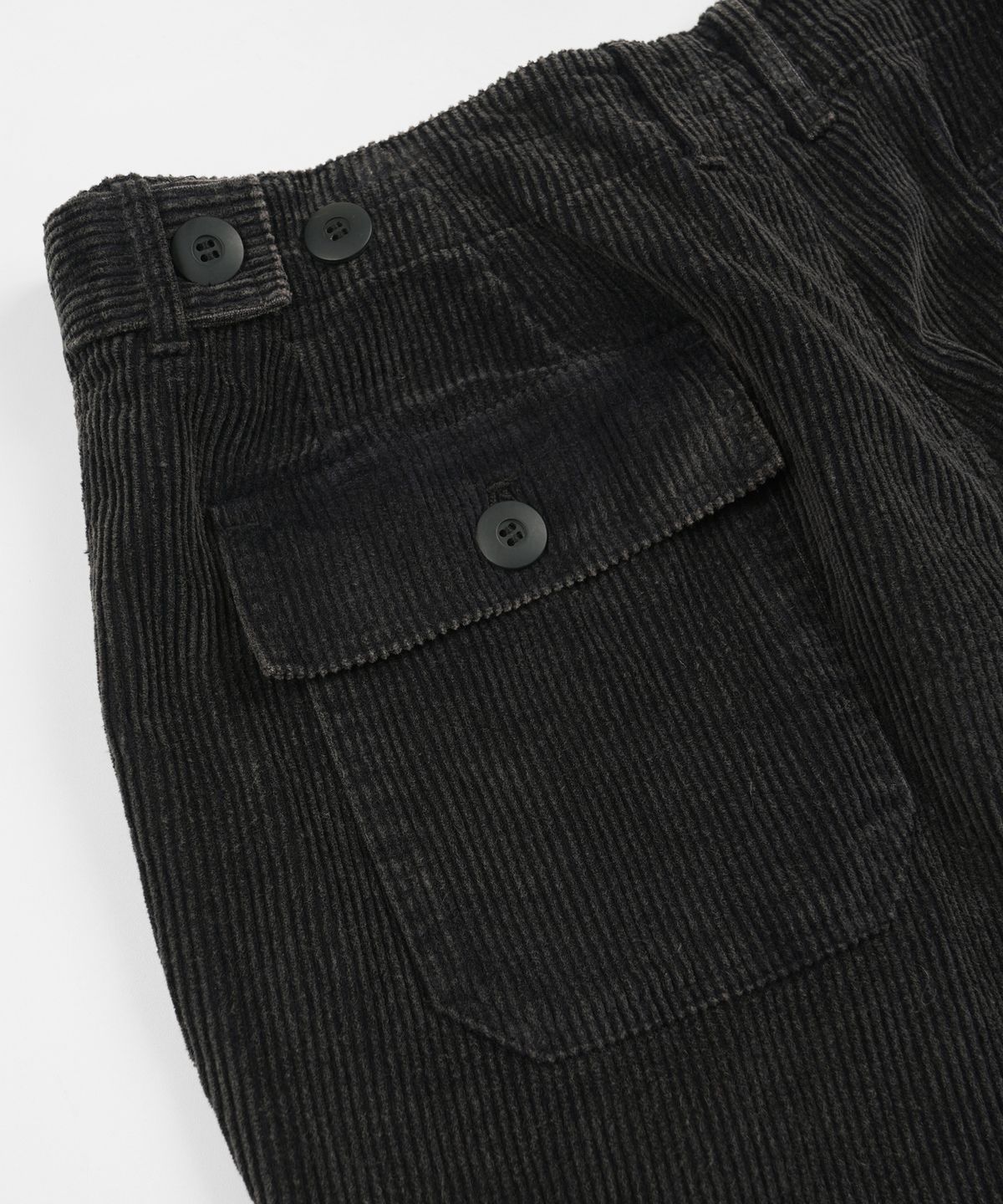 프리즘웍스(FRIZMWORKS) VINTAGE CORDUROY FATIGUE PANTS _ WASHED BLACK