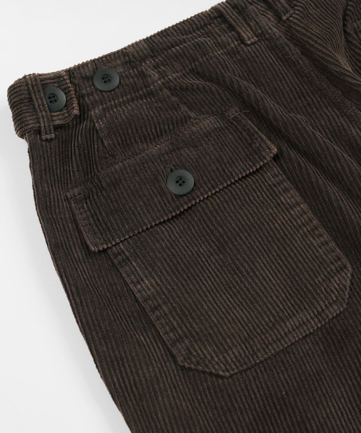 프리즘웍스(FRIZMWORKS) VINTAGE CORDUROY FATIGUE PANTS _ WASHED BROWN