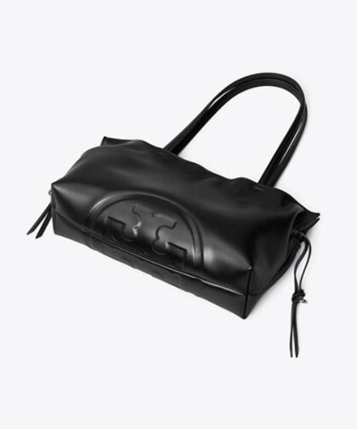 토리버치(TORYBURCH) 엘라 리사이클드 드로스트링 스몰 토트 - 블랙