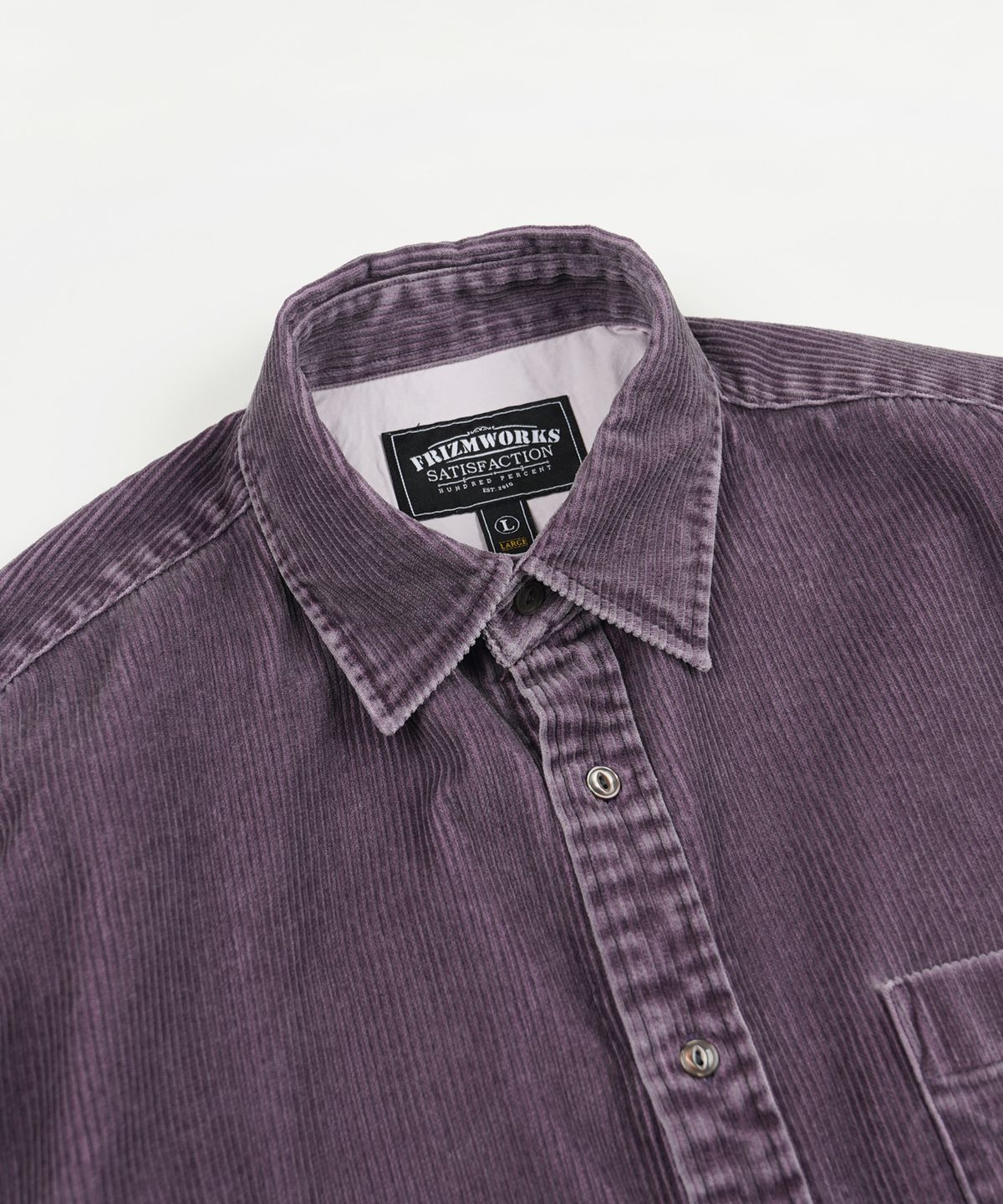 프리즘웍스(FRIZMWORKS) PIGMENT 8W CORDUROY SHIRT 002 _ PURPLE