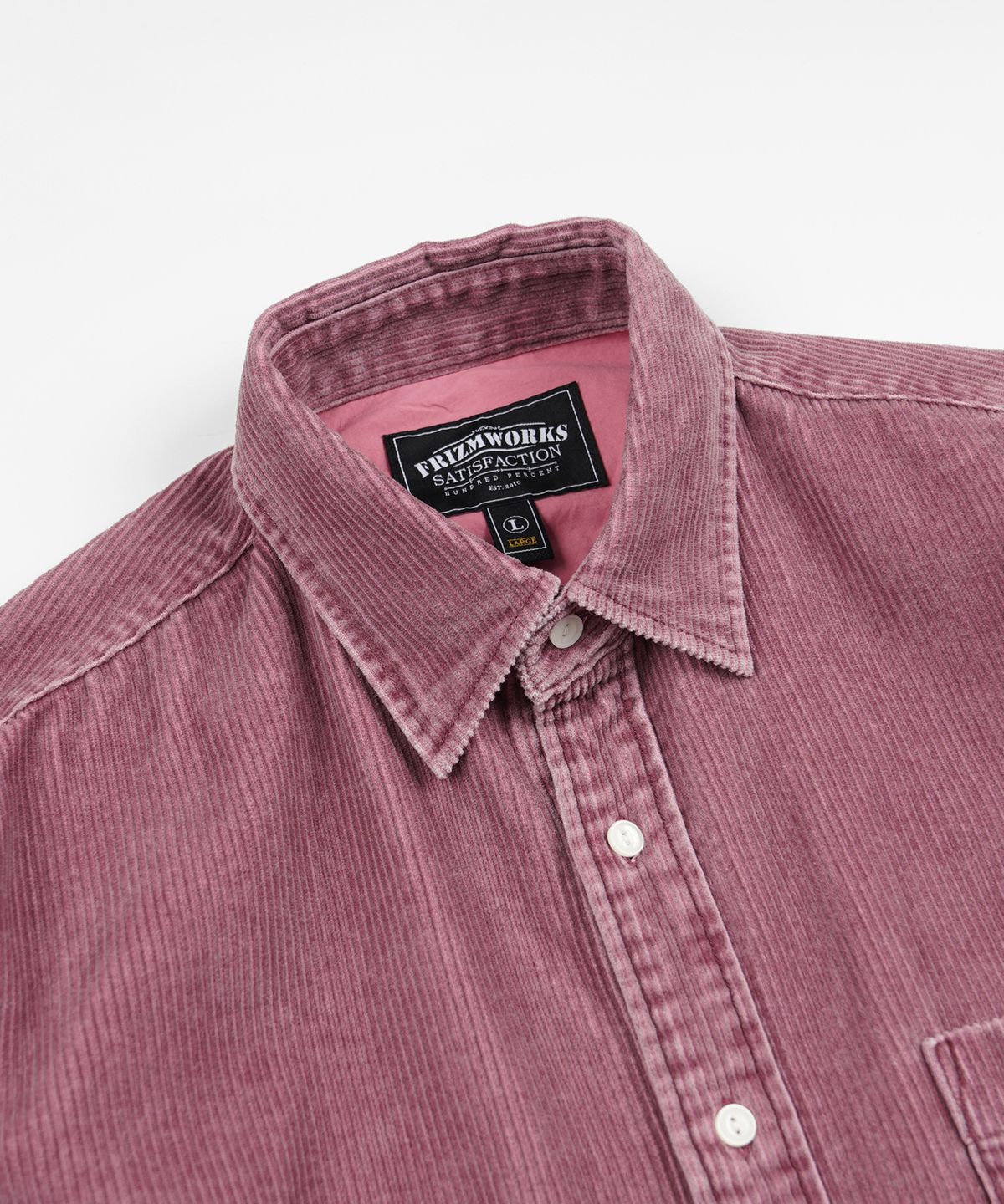 프리즘웍스(FRIZMWORKS) PIGMENT 8W CORDUROY SHIRT 002 _ PINK