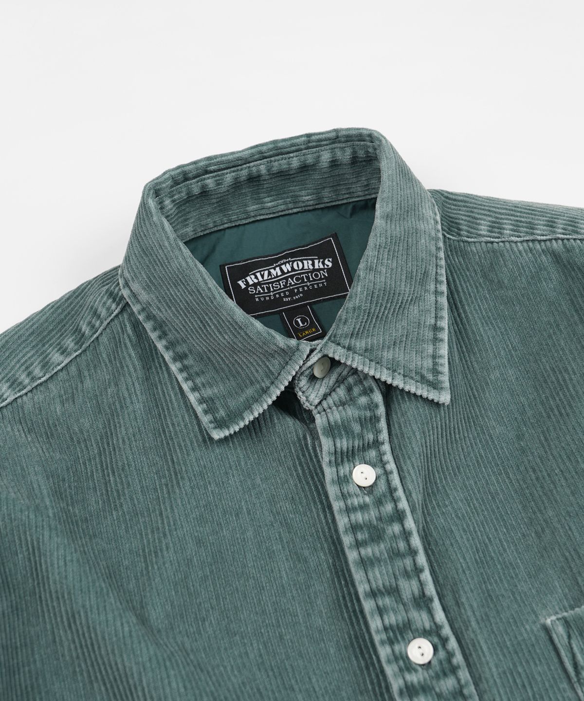 프리즘웍스(FRIZMWORKS) PIGMENT 8W CORDUROY SHIRT 002 _ MINT