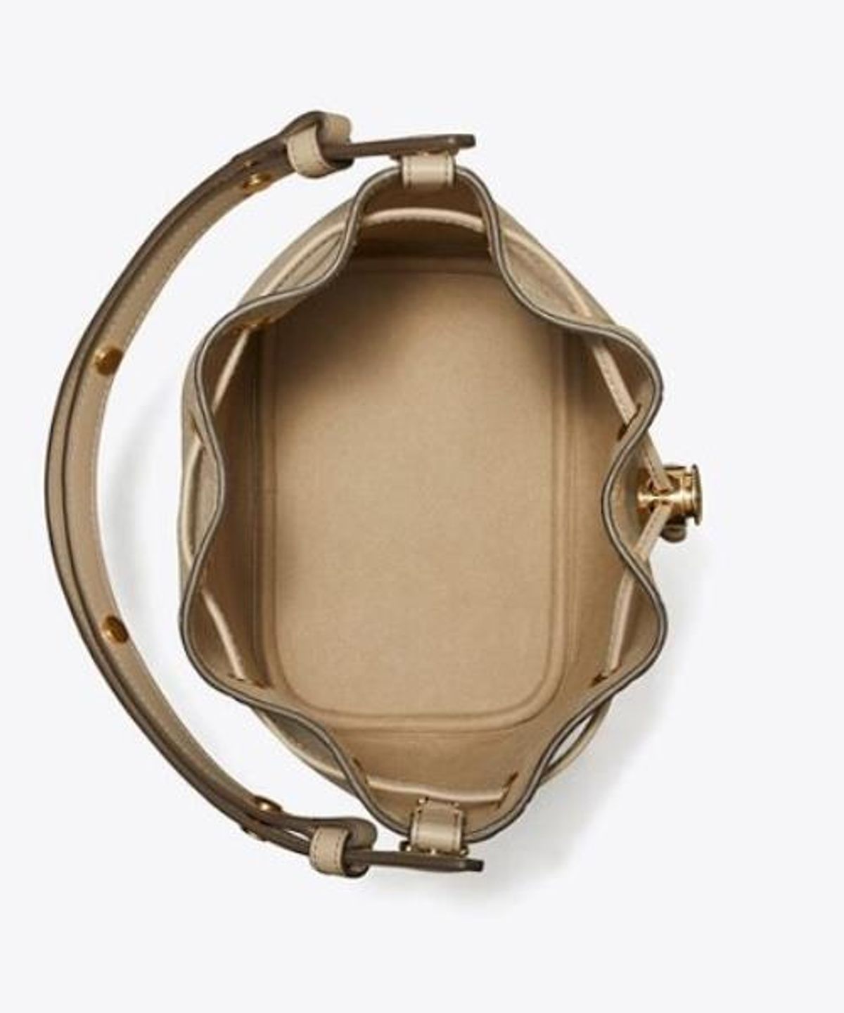 토리버치(TORYBURCH) 티 모노그램 페블 버킷 백 - 프레시 클레이
