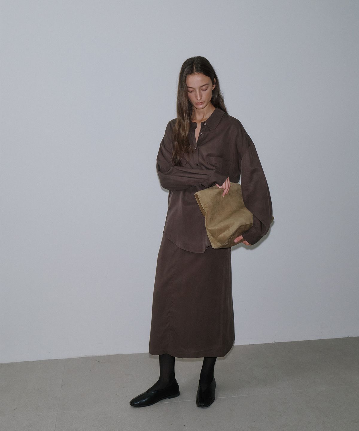 가더(GARDER) Sete Skirt (Brown)