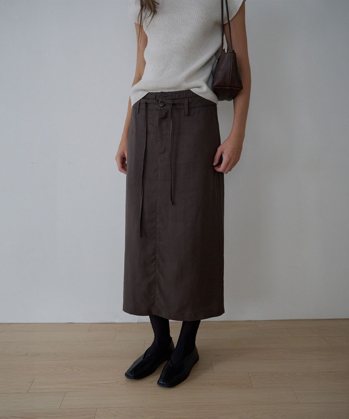 가더(GARDER) Sete Skirt (Brown)