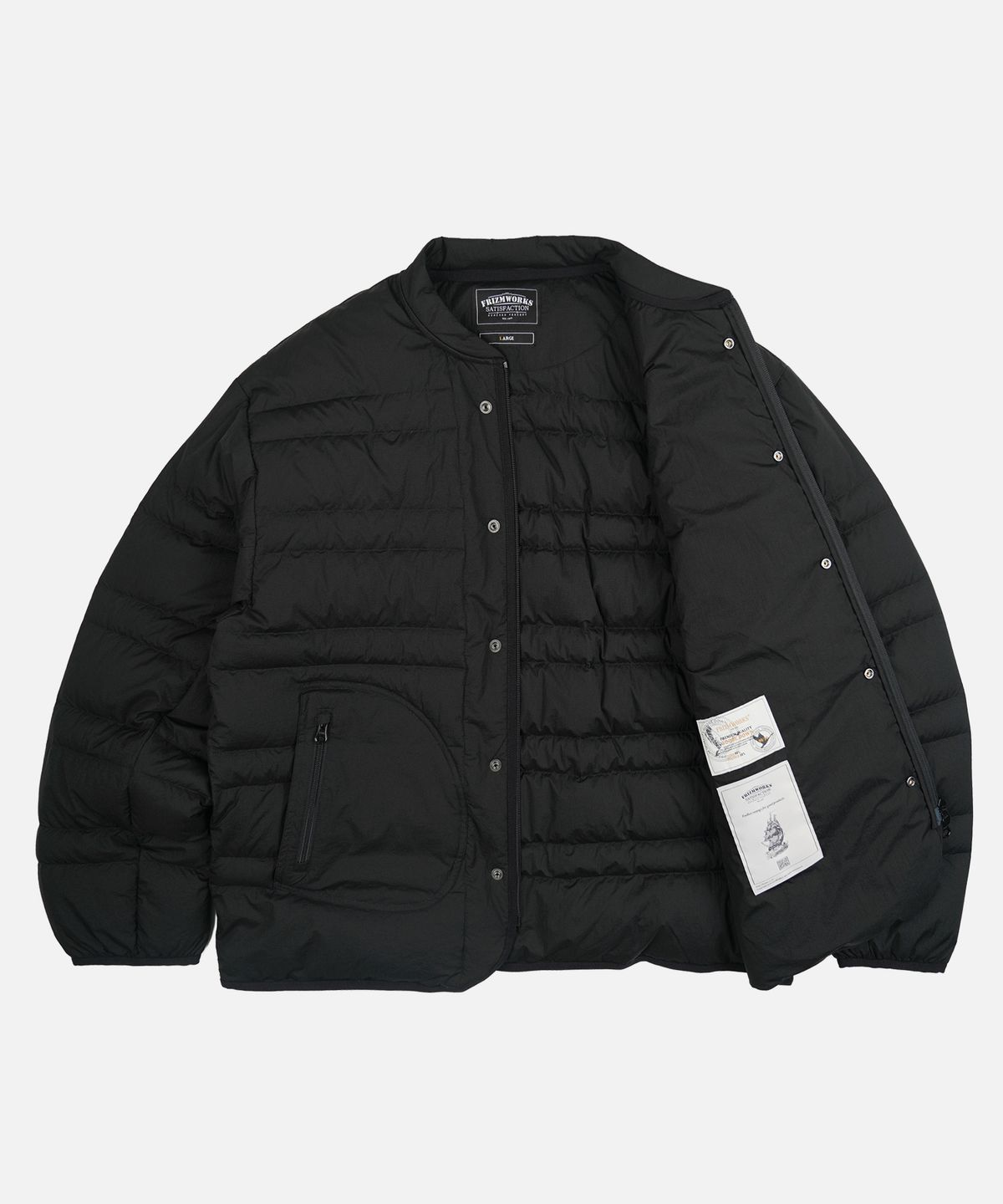 프리즘웍스(FRIZMWORKS) HALF MOON GOOSE DOWN LINER JACKET _ BLACK