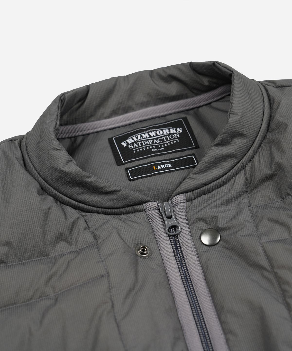 프리즘웍스(FRIZMWORKS) HALF MOON GOOSE DOWN LINER JACKET _ GUN METAL