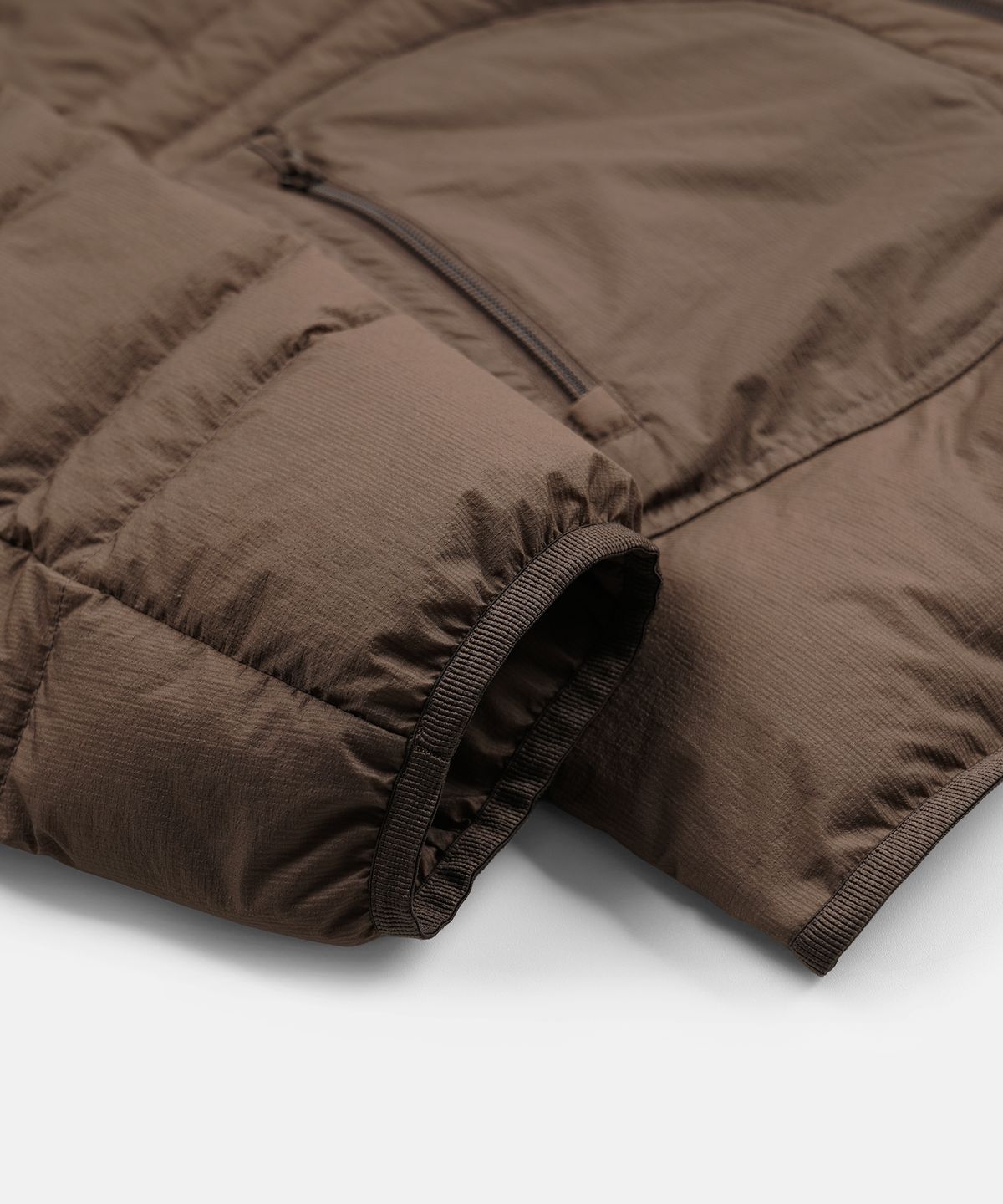 프리즘웍스(FRIZMWORKS) HALF MOON GOOSE DOWN LINER JACKET _ BROWN