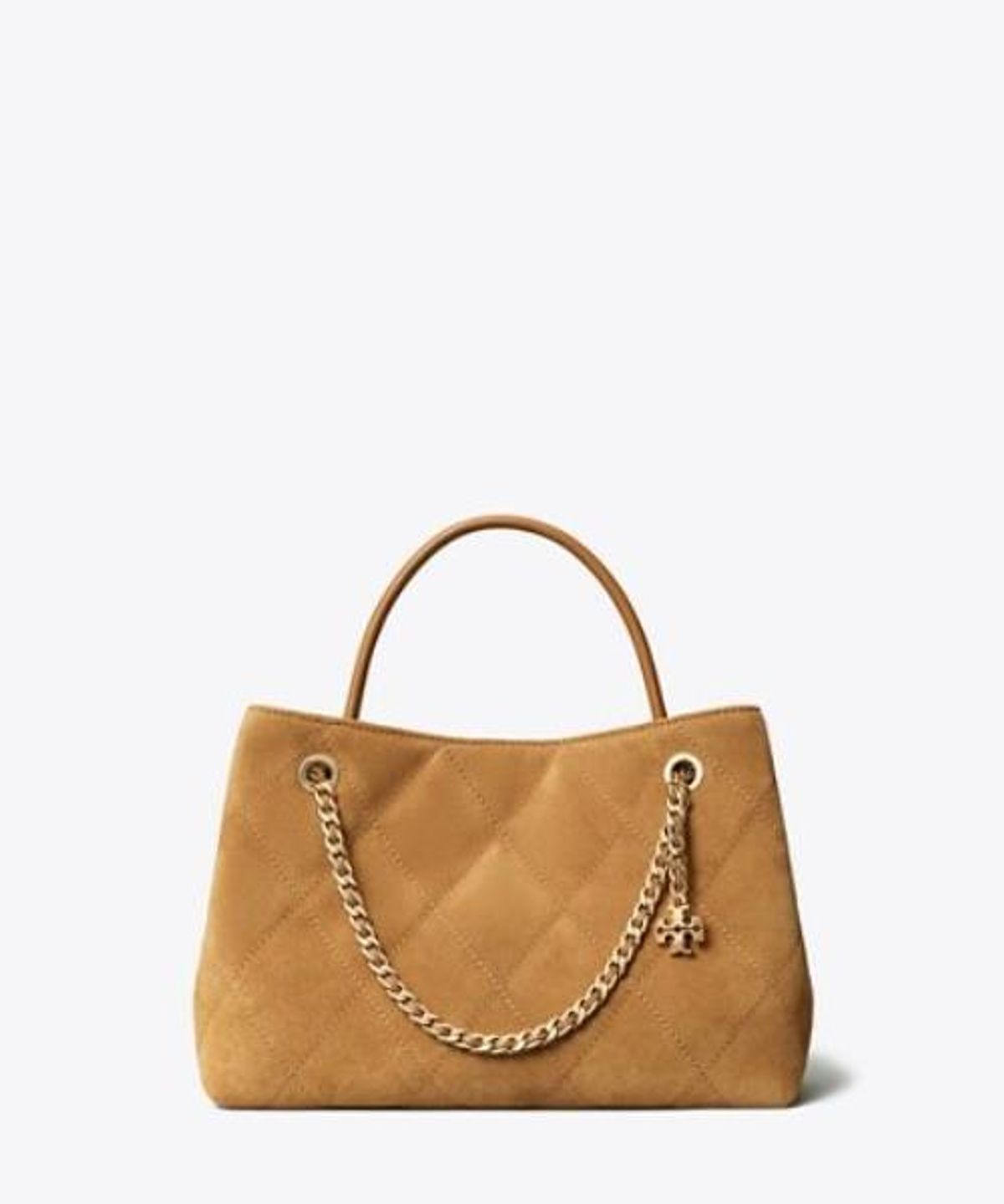 토리버치(TORYBURCH) 플레밍 스웨이드 스몰 캐리올 - 토피