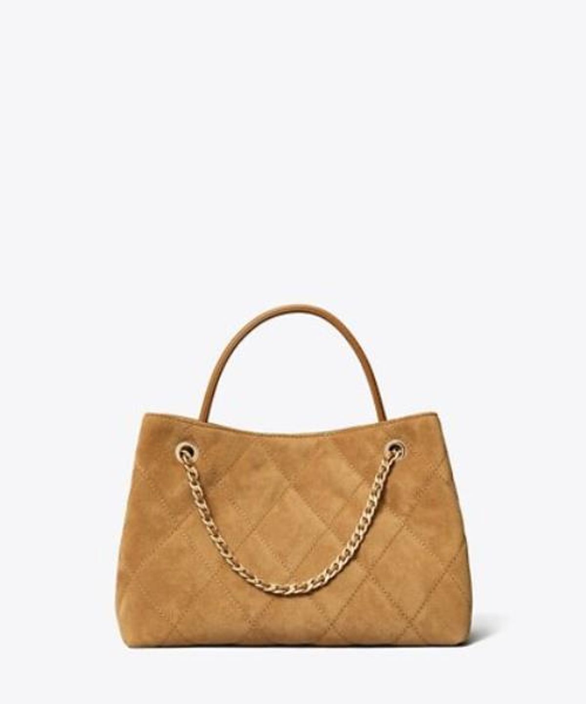 토리버치(TORYBURCH) 플레밍 스웨이드 스몰 캐리올 - 토피