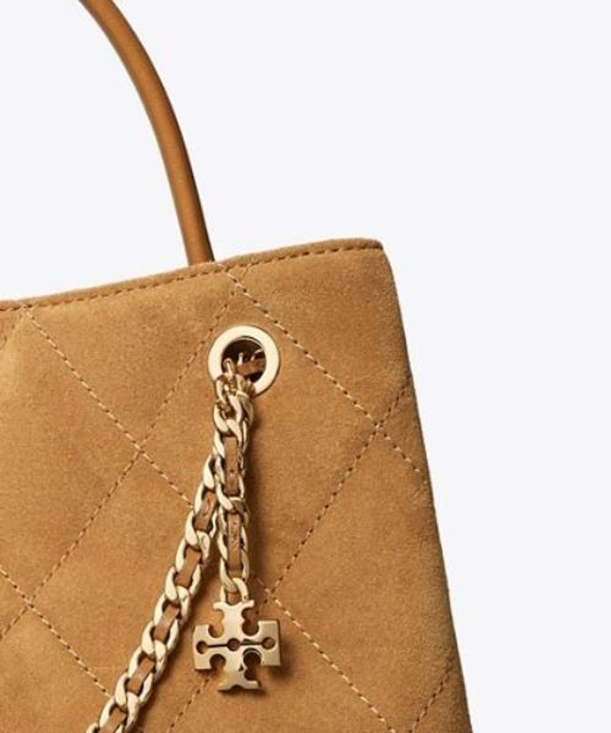 토리버치(TORYBURCH) 플레밍 스웨이드 스몰 캐리올 - 토피
