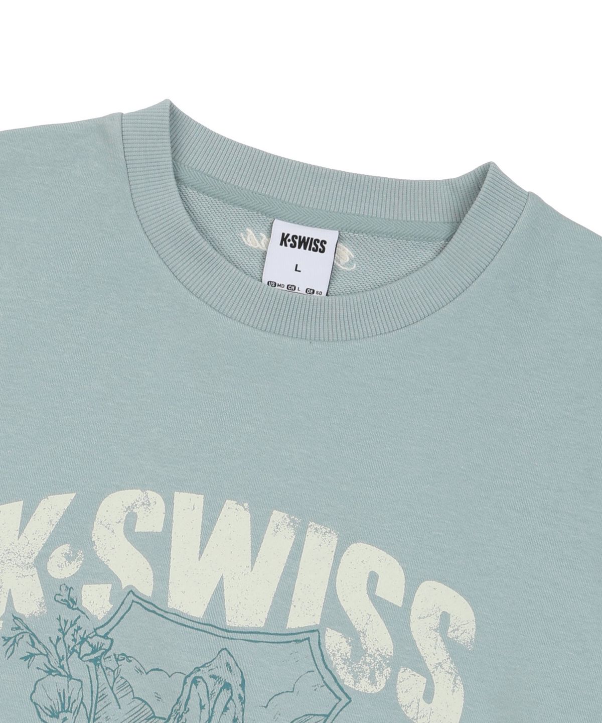 케이스위스(K-SWISS) 60th 쉴드 플라워 스웨트 셔츠_1KSSRFV903BL