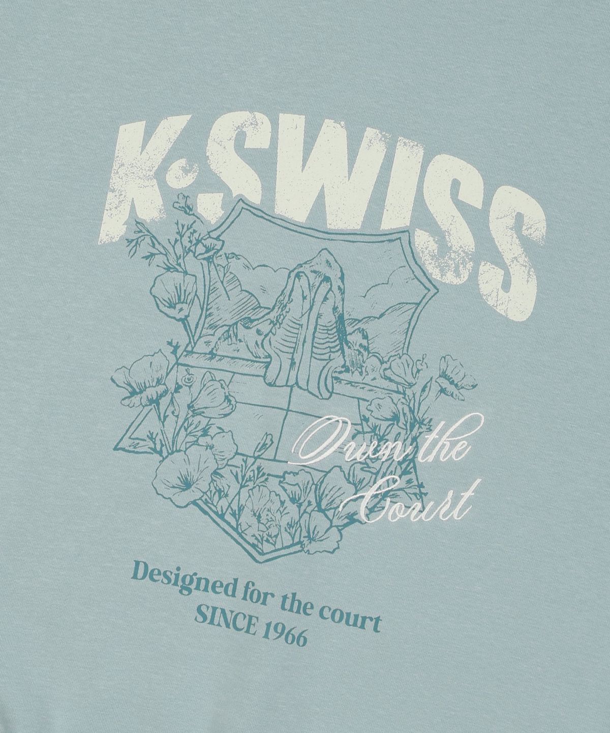 케이스위스(K-SWISS) 60th 쉴드 플라워 스웨트 셔츠_1KSSRFV903BL