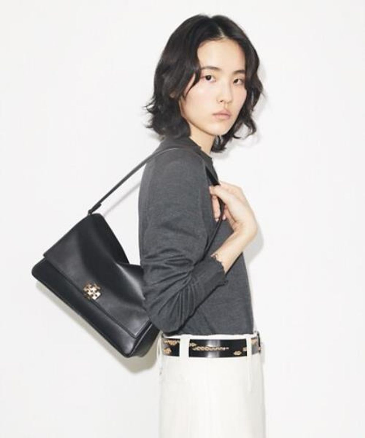 토리버치(TORYBURCH) 찰리 숄더 백 - 블랙