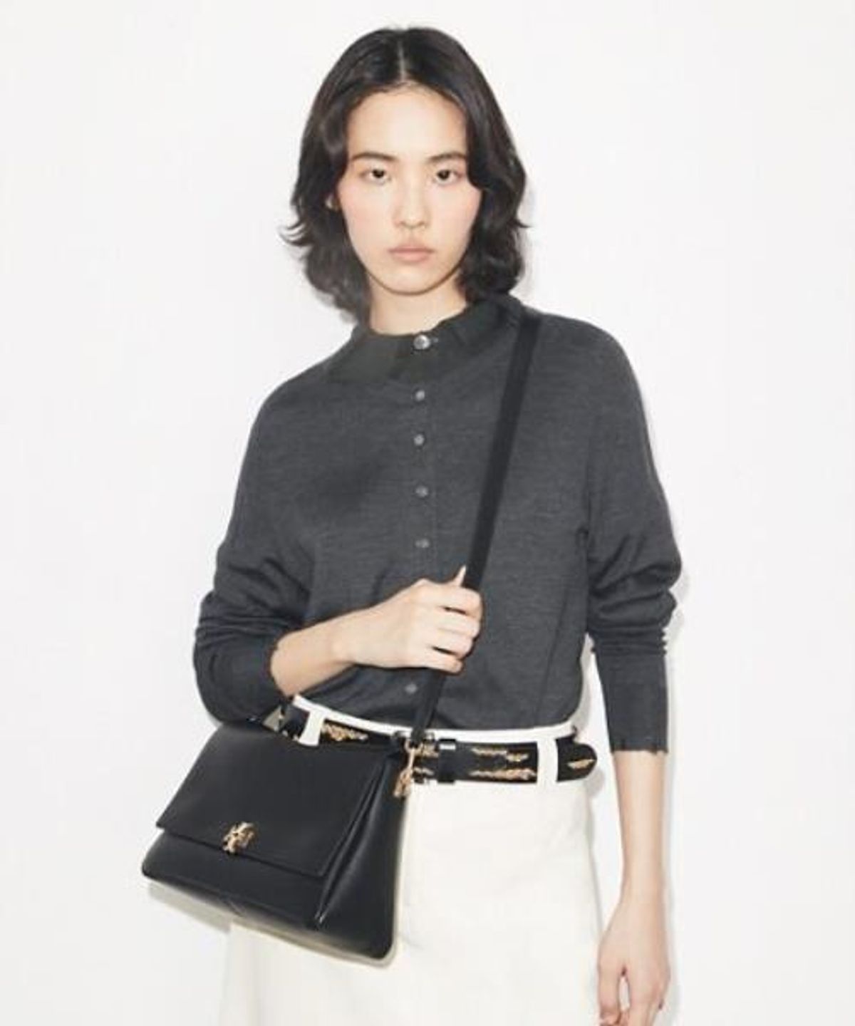 토리버치(TORYBURCH) 찰리 숄더 백 - 블랙