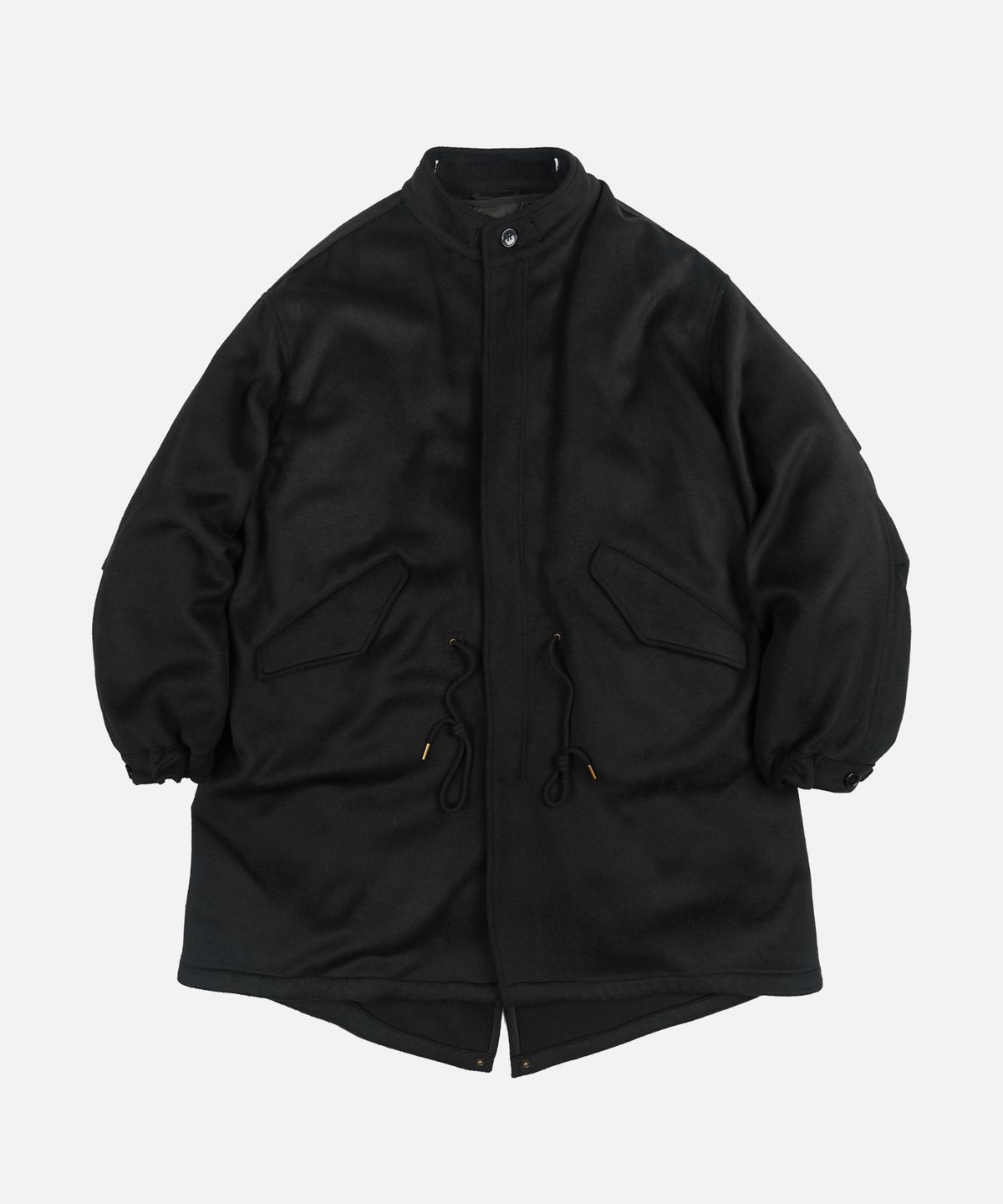 프리즘웍스(FRIZMWORKS) WOOL VINCENT FISHTAIL PARKA _ BLACK