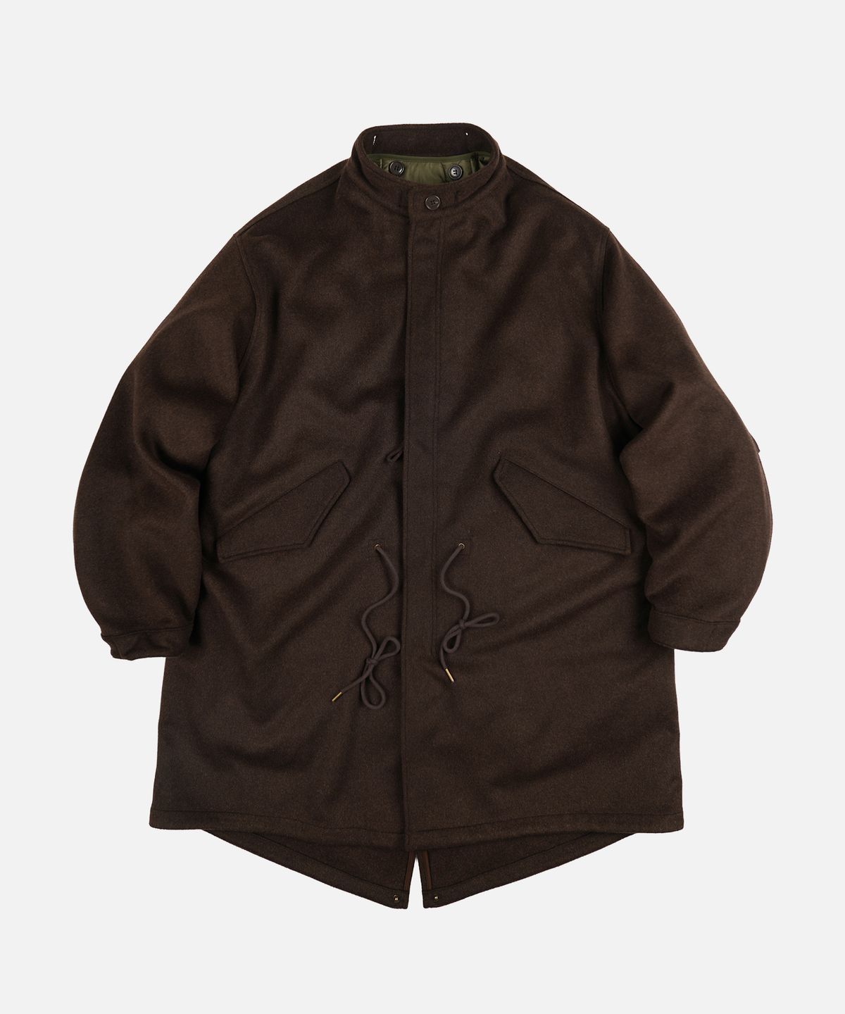 프리즘웍스(FRIZMWORKS) WOOL VINCENT FISHTAIL PARKA _ BROWN