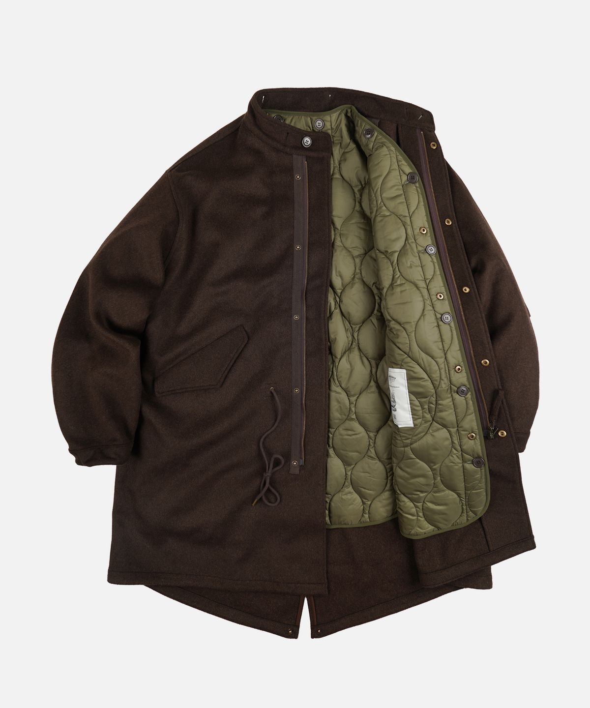 프리즘웍스(FRIZMWORKS) WOOL VINCENT FISHTAIL PARKA _ BROWN
