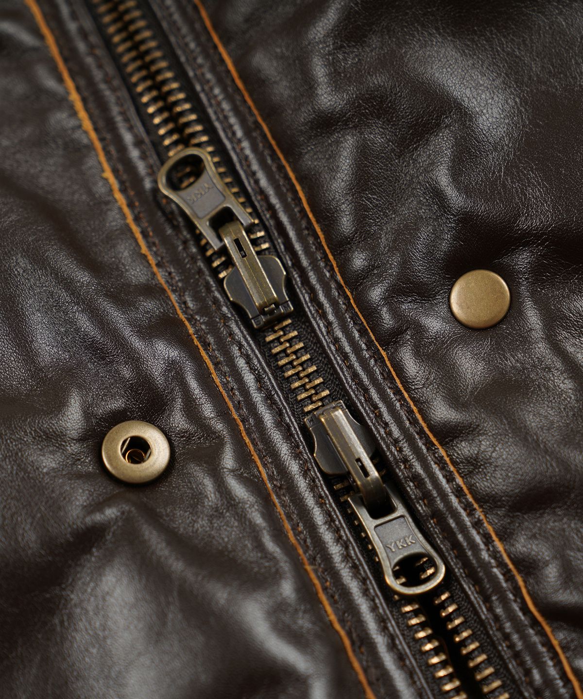프리즘웍스(FRIZMWORKS) WAXED COWHIDE REVERSIBLE LINER JACKET _ BROWN