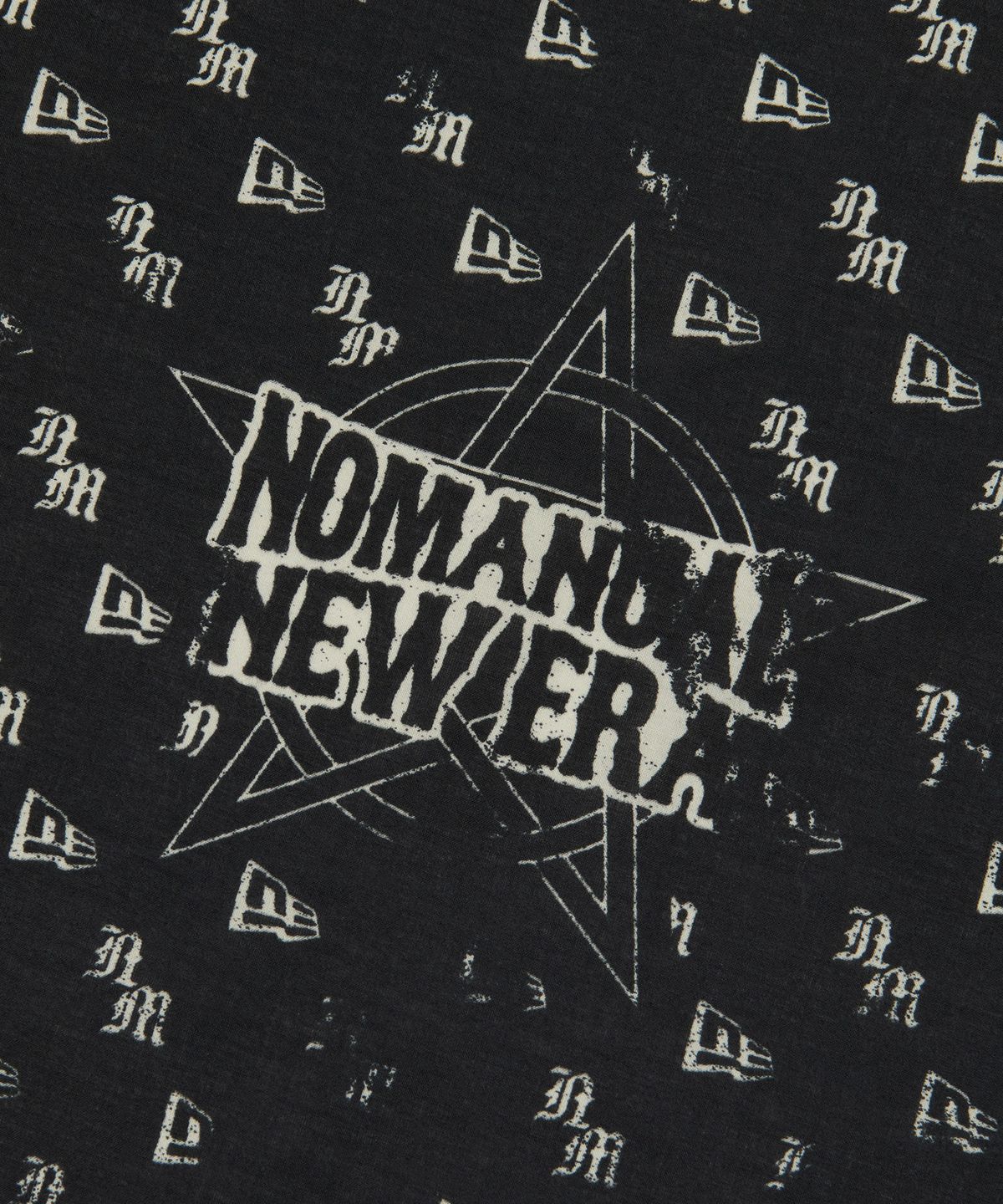 노매뉴얼(NOMANUAL) NM x NEW ERA RAW MONOGRAM BANDANA - BLACK