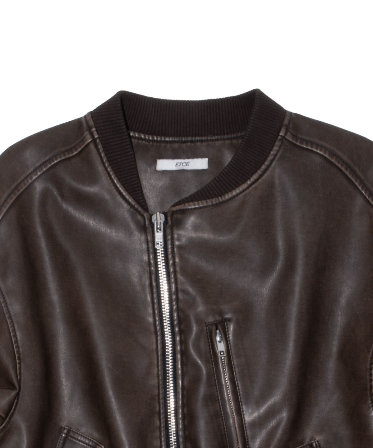 이티씨이(ETCE) Twisted Washed Bomber (Brown)