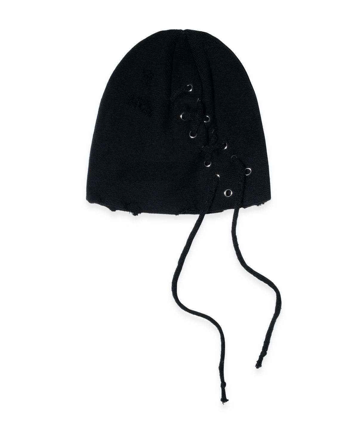 이티씨이(ETCE) Distressed Eyelet Beanie (Black)