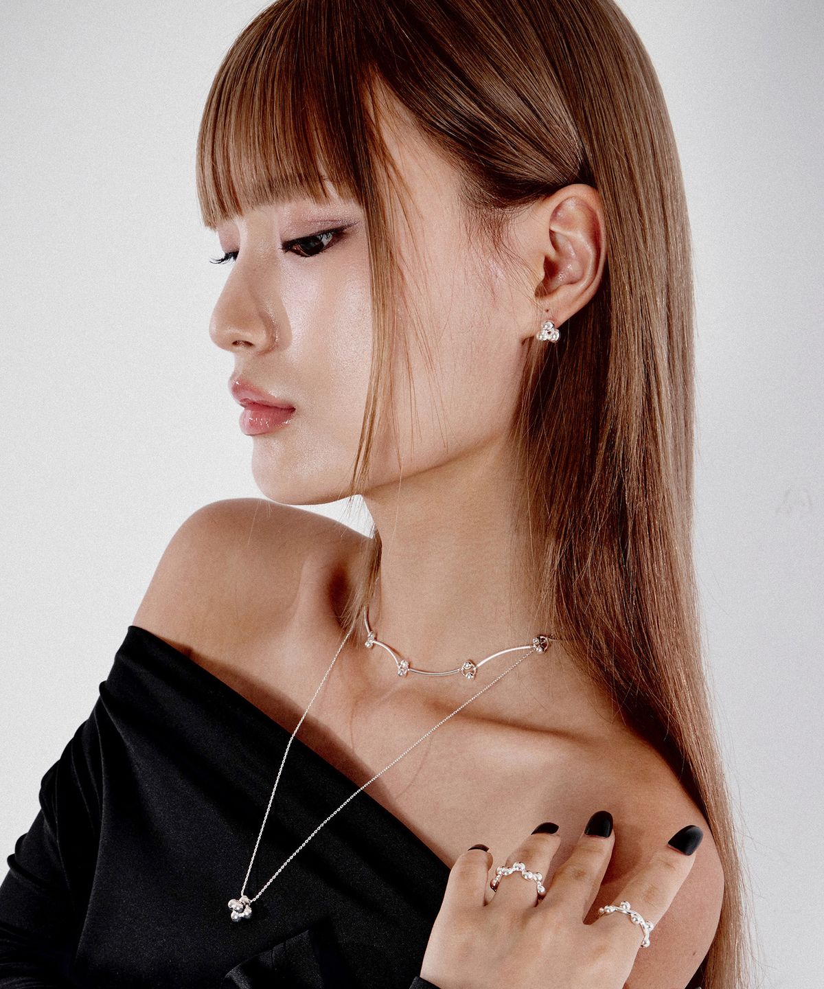 스칼렛또(SCALETTO) EE002 Drop Ball Necklace