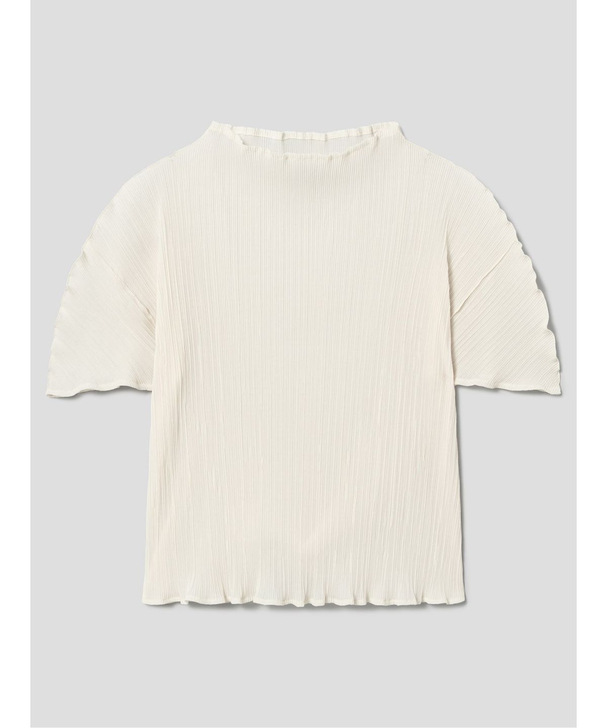 앙개(ANGGAE) Pleats Short Sleeve Top  Ivory