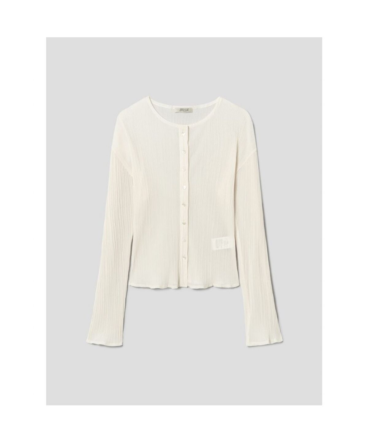 앙개(ANGGAE) Pleats Cardigan  Ivory
