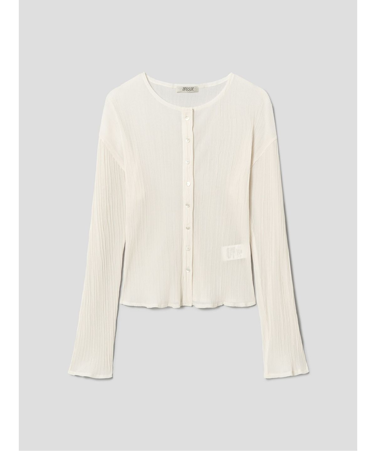 앙개(ANGGAE) Pleats Cardigan  Ivory