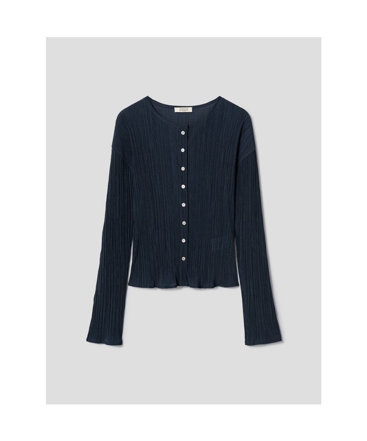 앙개(ANGGAE) Pleats Cardigan  Navy