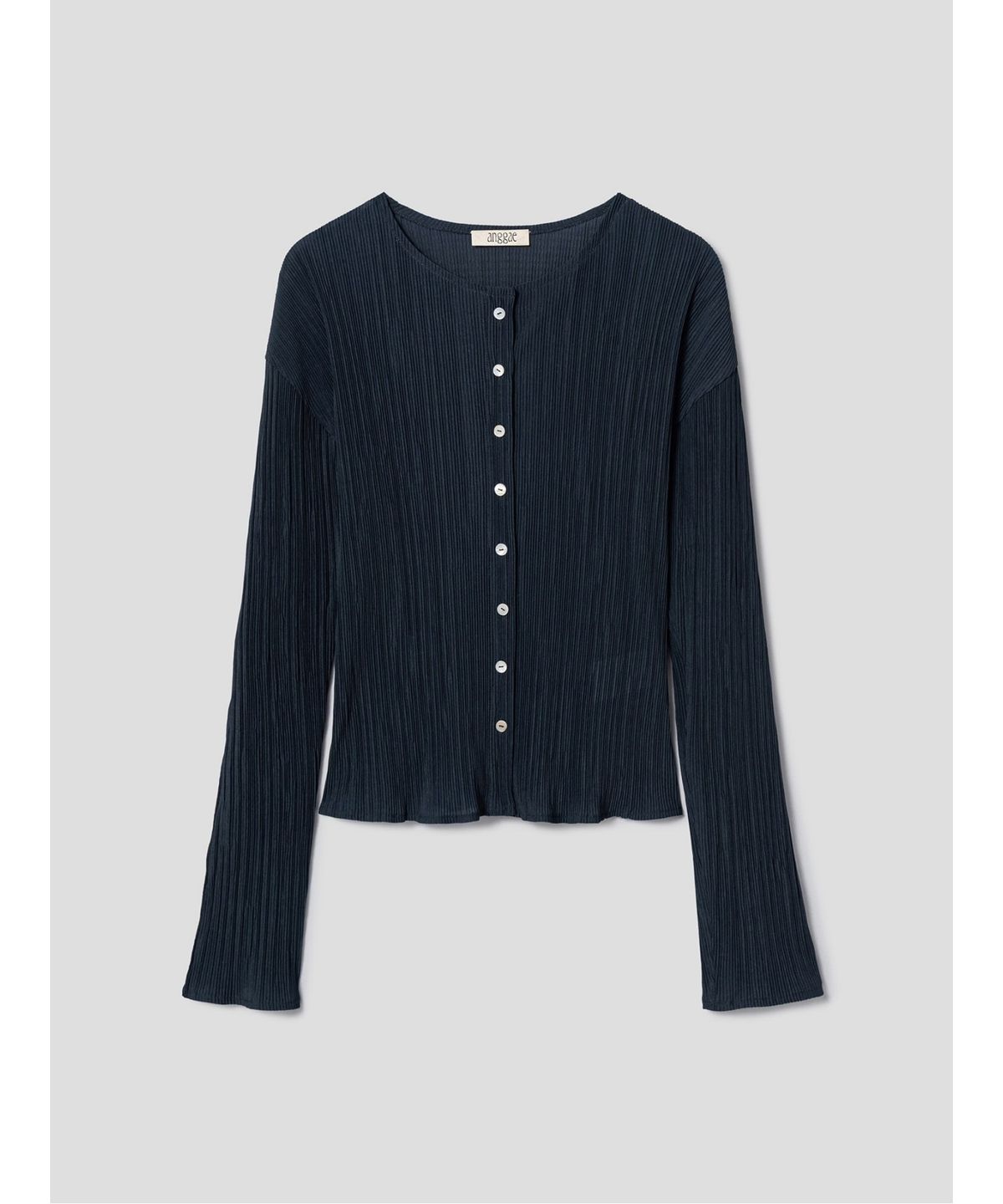 앙개(ANGGAE) Pleats Cardigan  Navy