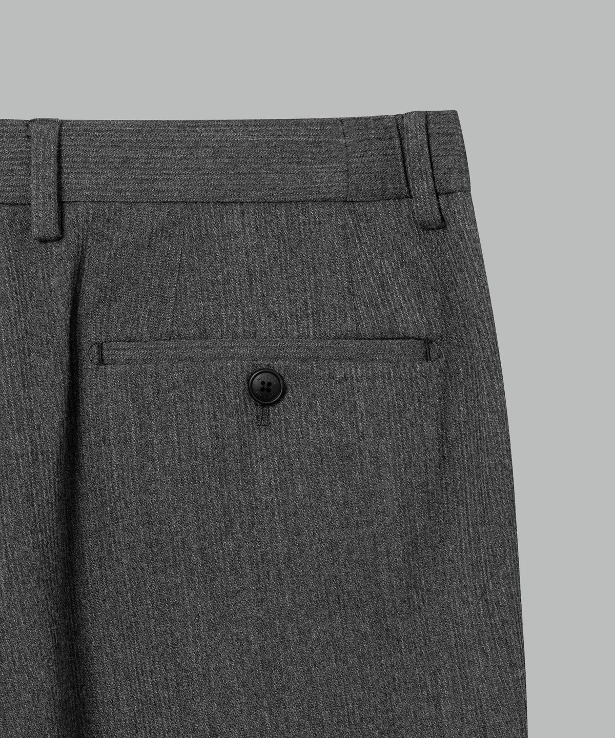 넌블랭크(NONBLANK) 울 블렌드 리브드 세미와이드핏 슬랙스_GREY