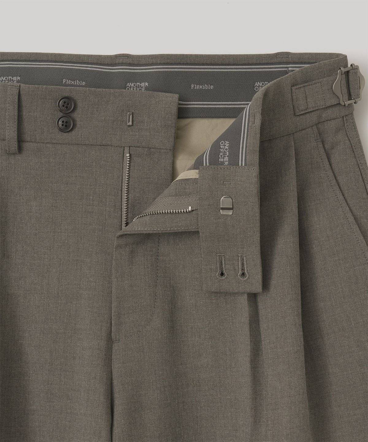어나더 오피스(ANOTHER OFFICE) [AW] Santiago Slacks flexible 30L (Khaki Brown)