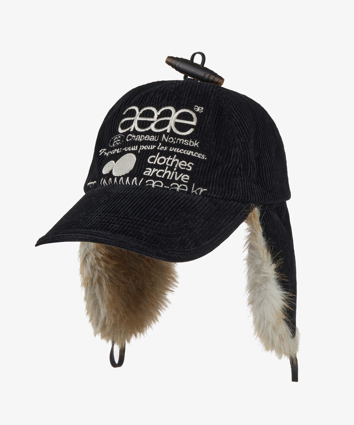 에이이에이이(AEAE) WEB LOGO TROOPER CAP [BLACK]