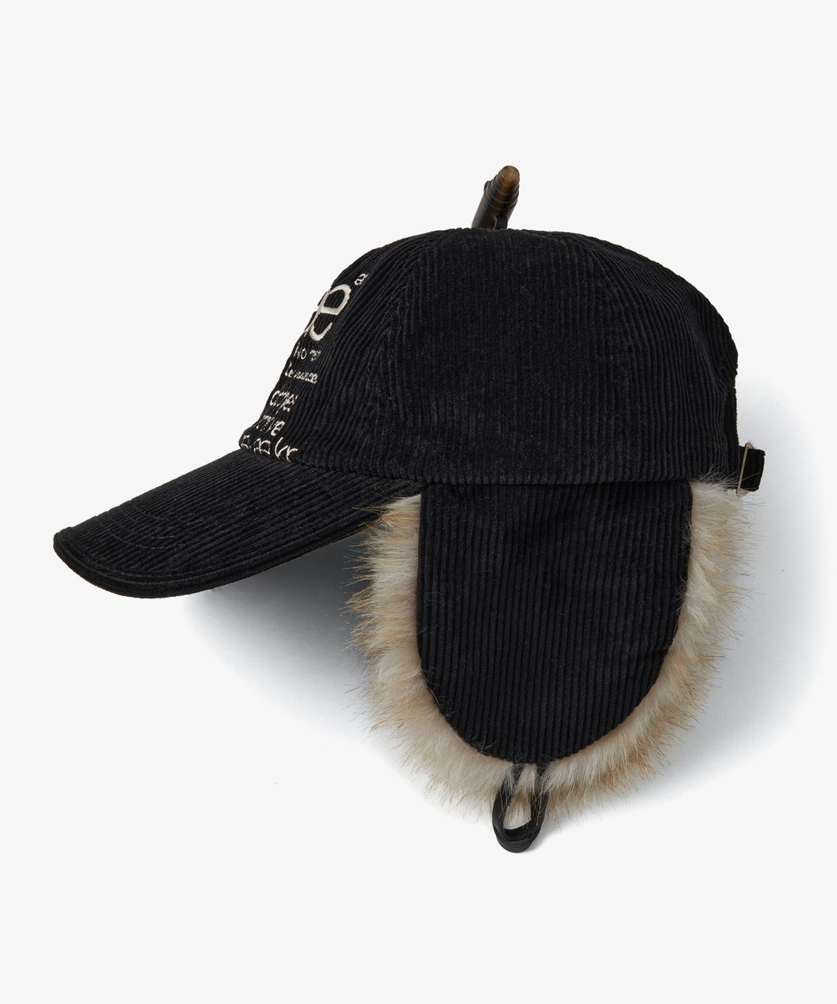 에이이에이이(AEAE) WEB LOGO TROOPER CAP [BLACK]