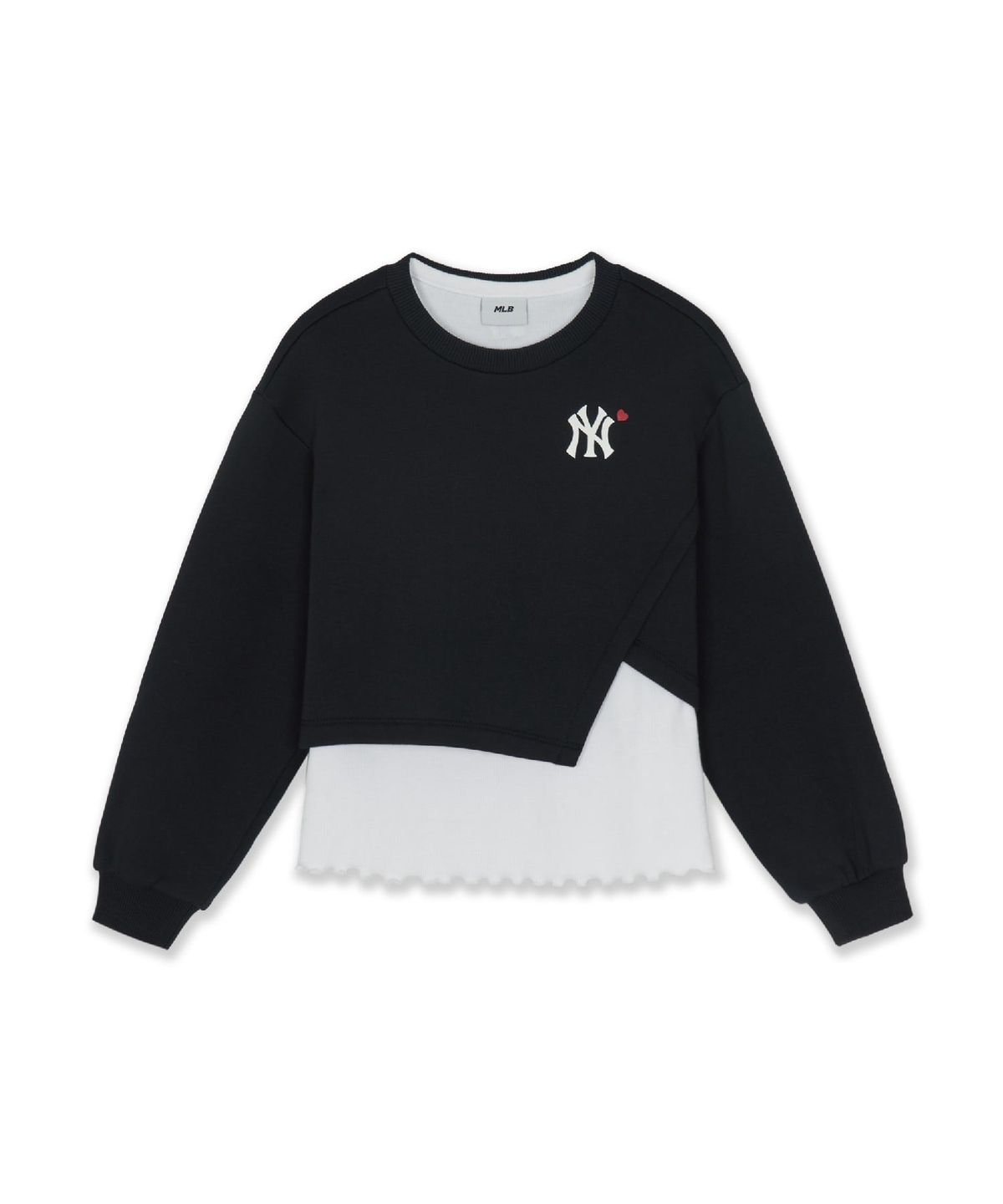 엠엘비 키즈(MLB KIDS) 스포티브 걸즈 트임 맨투맨 3P 세트 NY (Black)