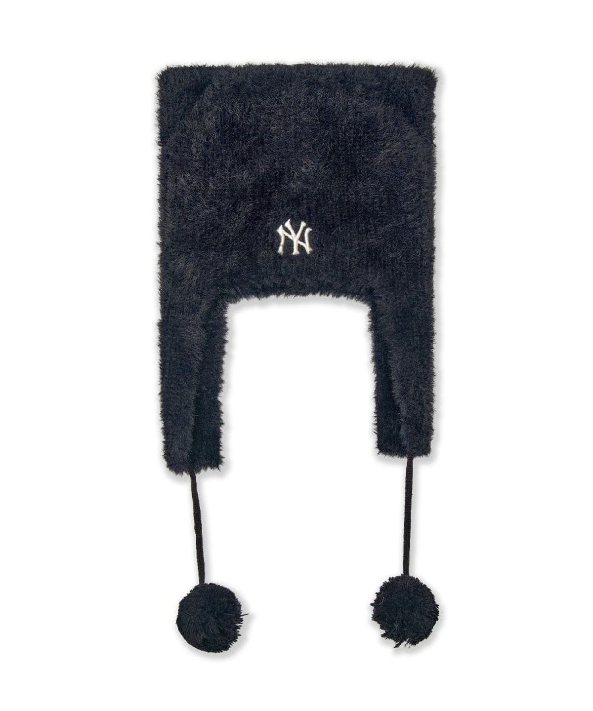 엠엘비 키즈(MLB KIDS) 미야옹 퍼 이어플랩 비니 NY (Black)
