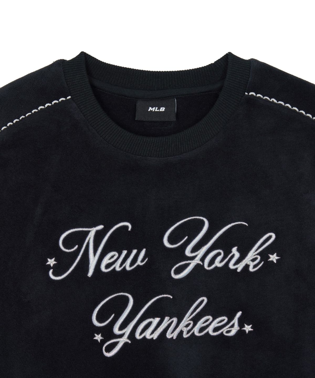 엠엘비 키즈(MLB KIDS) 스포티브 걸즈 벨로아 맨투맨 세트 NY (Black)