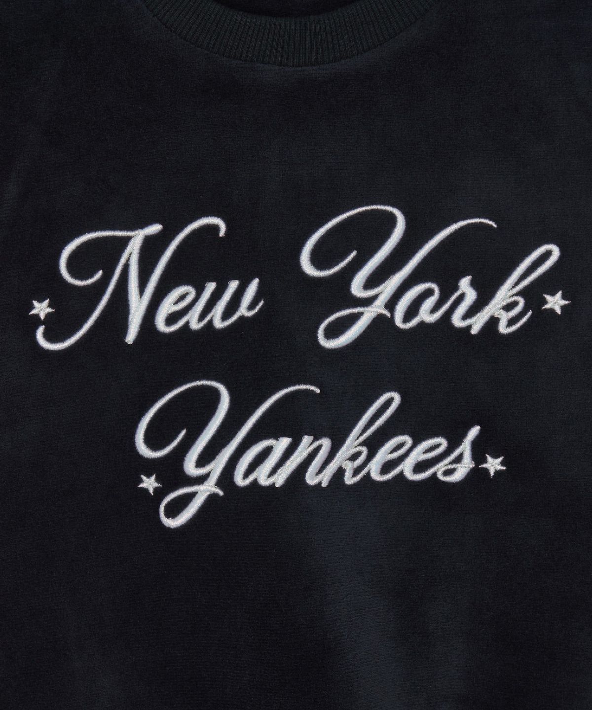 엠엘비 키즈(MLB KIDS) 스포티브 걸즈 벨로아 맨투맨 세트 NY (Black)