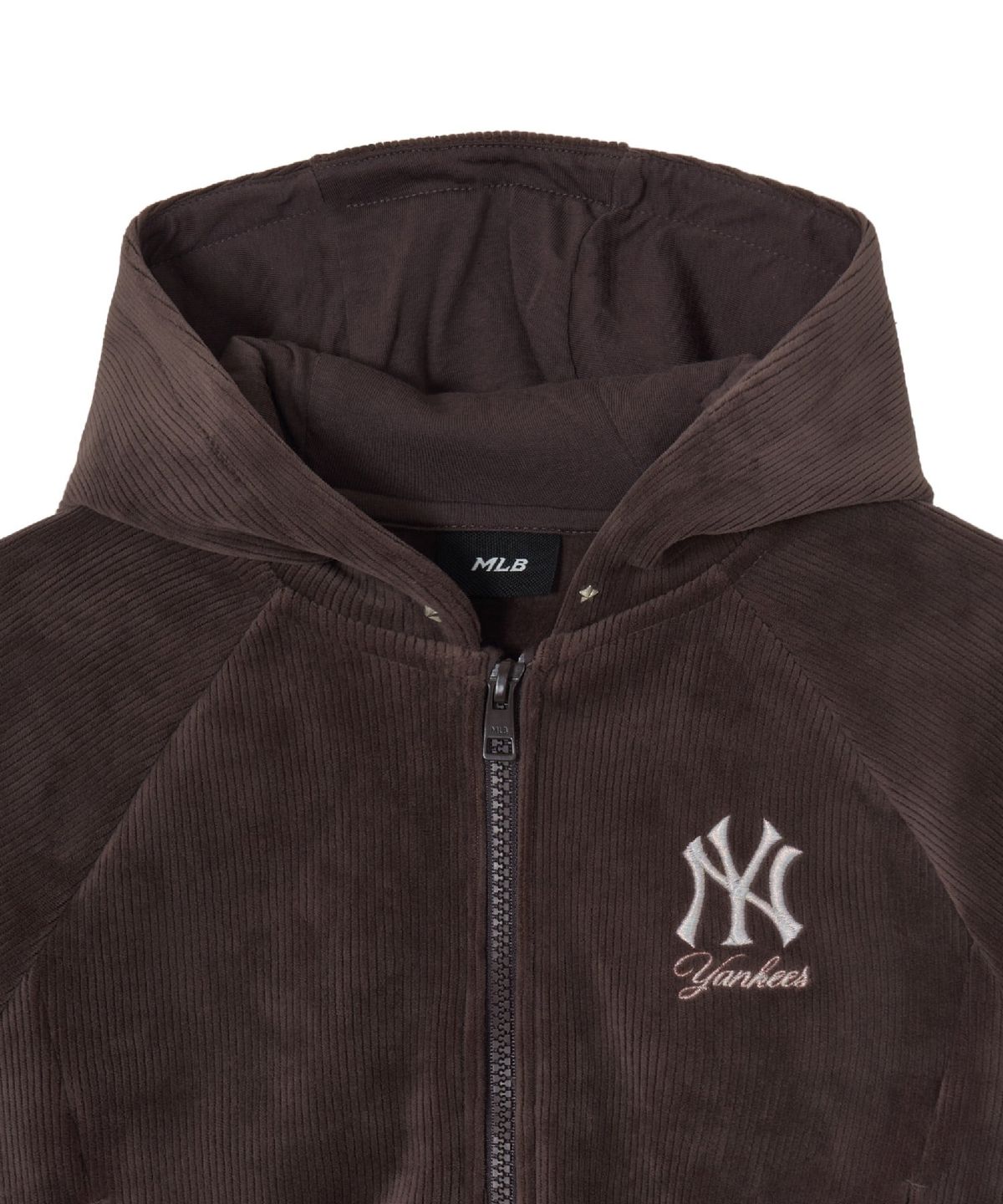 엠엘비 키즈(MLB KIDS) 스트릿 걸즈 벨벳 후드집업 세트 NY (Brown)