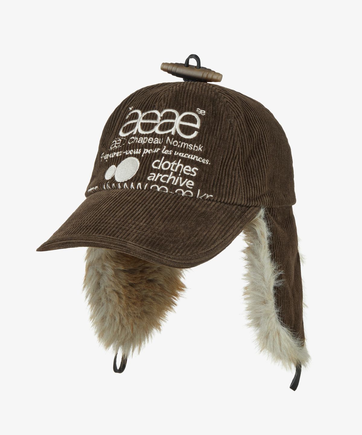 에이이에이이(AEAE) WEB LOGO TROOPER CAP [BROWN]