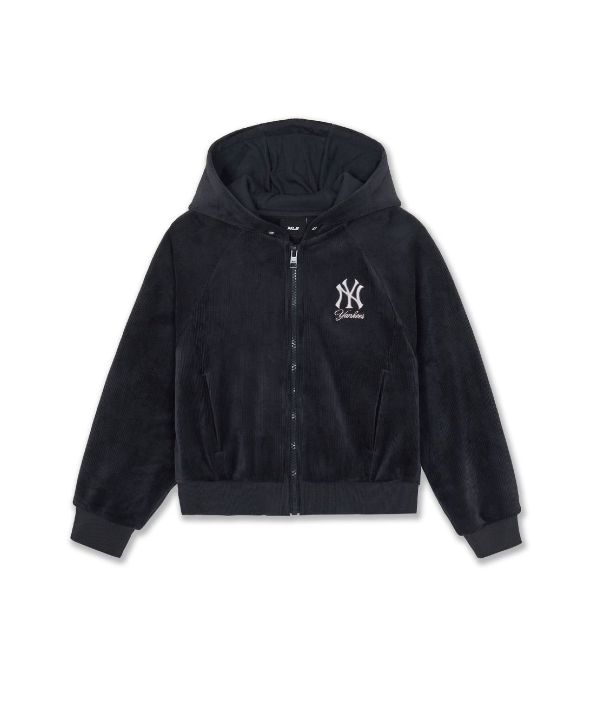 엠엘비 키즈(MLB KIDS) 스트릿 걸즈 벨벳 후드집업 세트 NY (D.Charcoal Grey)