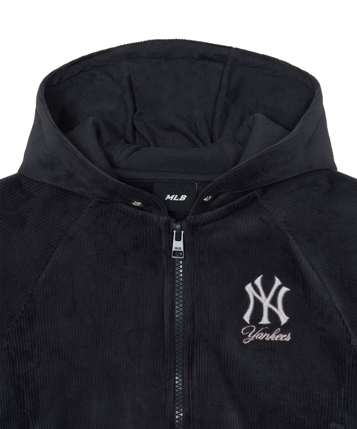 엠엘비 키즈(MLB KIDS) 스트릿 걸즈 벨벳 후드집업 세트 NY (D.Charcoal Grey)