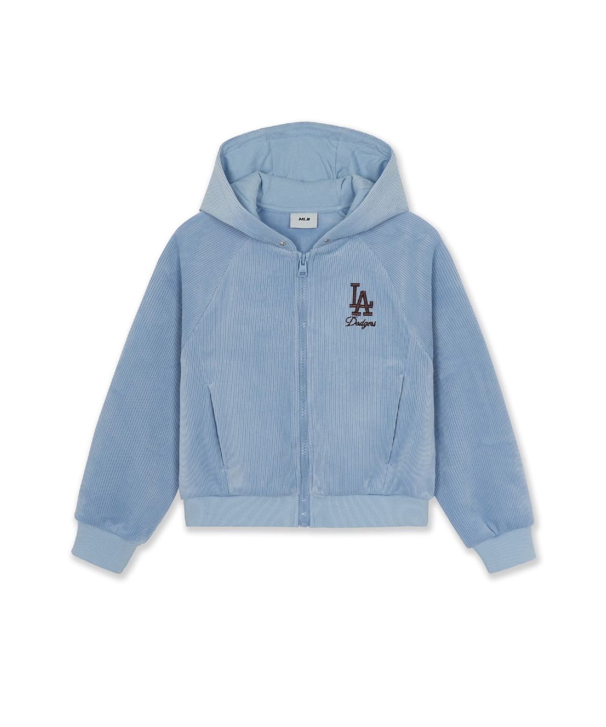 엠엘비 키즈(MLB KIDS) 스트릿 걸즈 벨벳 후드집업 세트 LA (L.Blue)